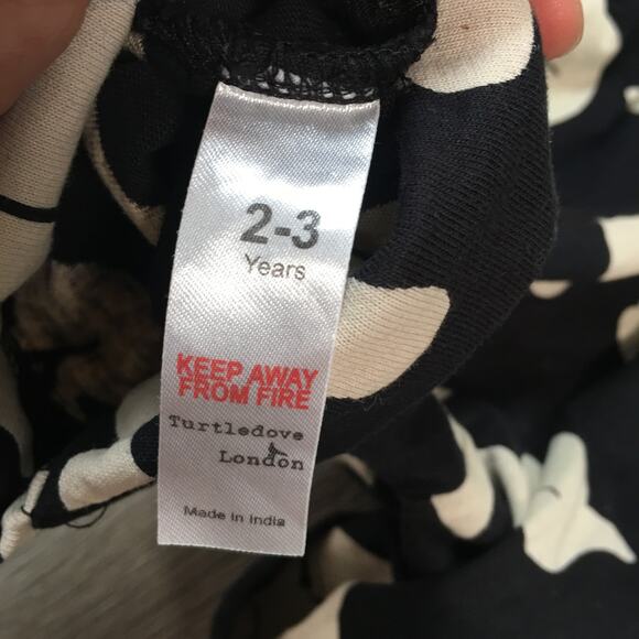 turtledove london Black White rabbit  Cat Dog Print Dungarees 2/3 Years - Picture 4 of 11